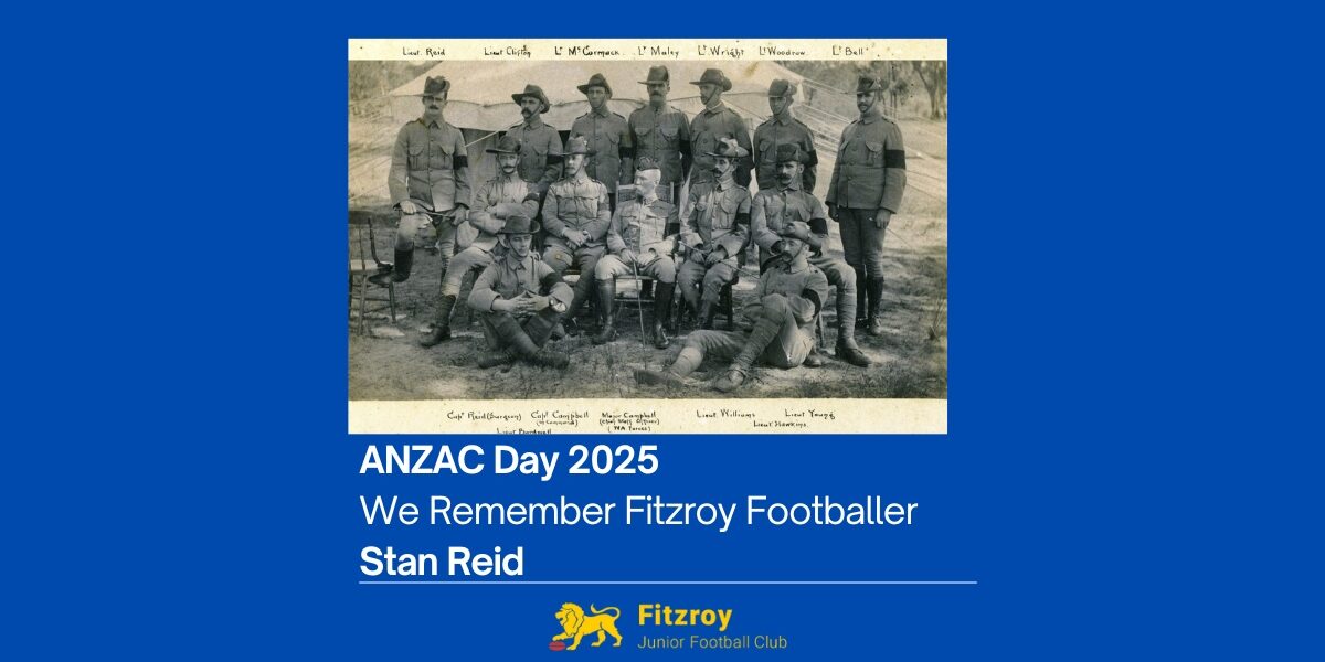 FJFC Anzac Day 2025 We Remember Stan Reid